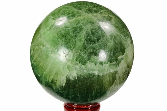 Polished Green Fluorite Sphere - Madagascar #106290